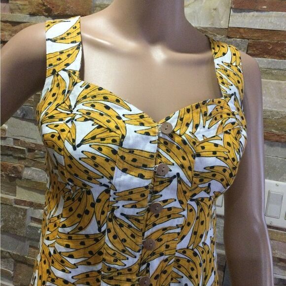 FARM RIO Spotted Bananas Cross-Back Mini Sress - Picture 5 of 11